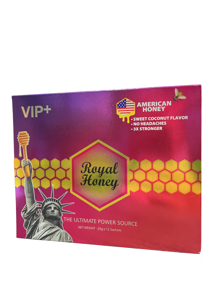 Premium Coconut Flavored Vitality Honey Supplement - 12 x 20g Sachets Pack