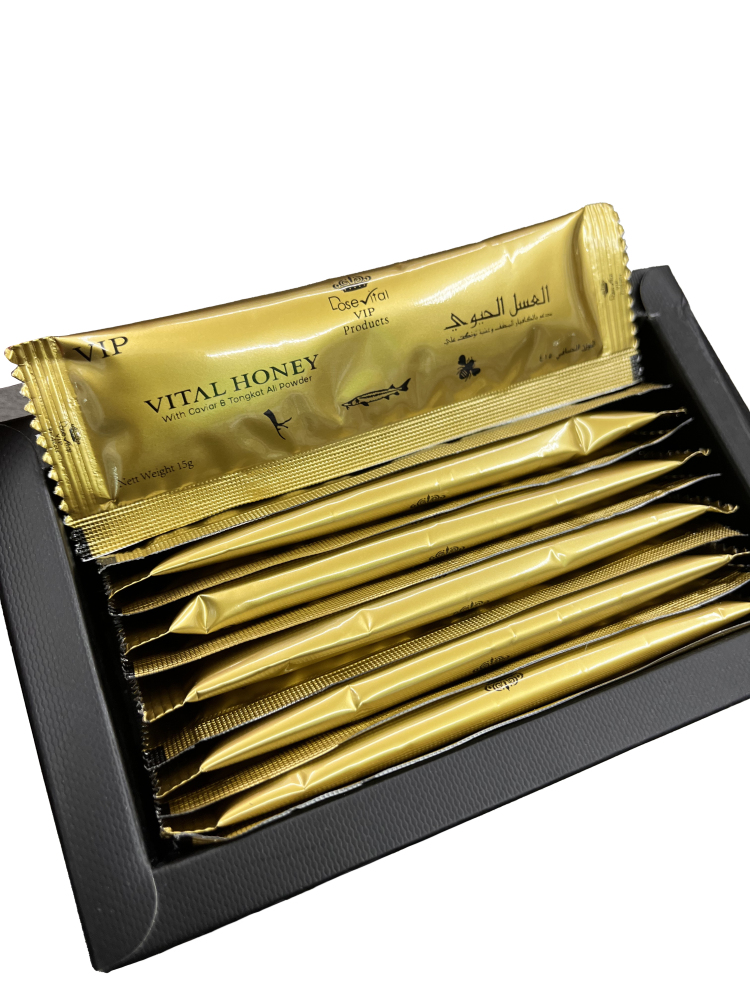 Vital Honey (with Caviar & Tongkat Ali Powder) - 15g × 12 Sachets