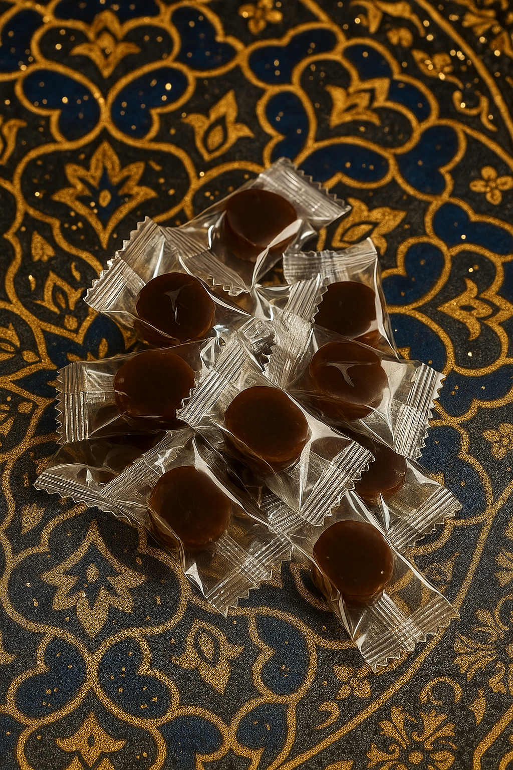 Organic Honey Candy Power - Natural Blend with Ginseng & Coffee (60 Pieces, 300g)