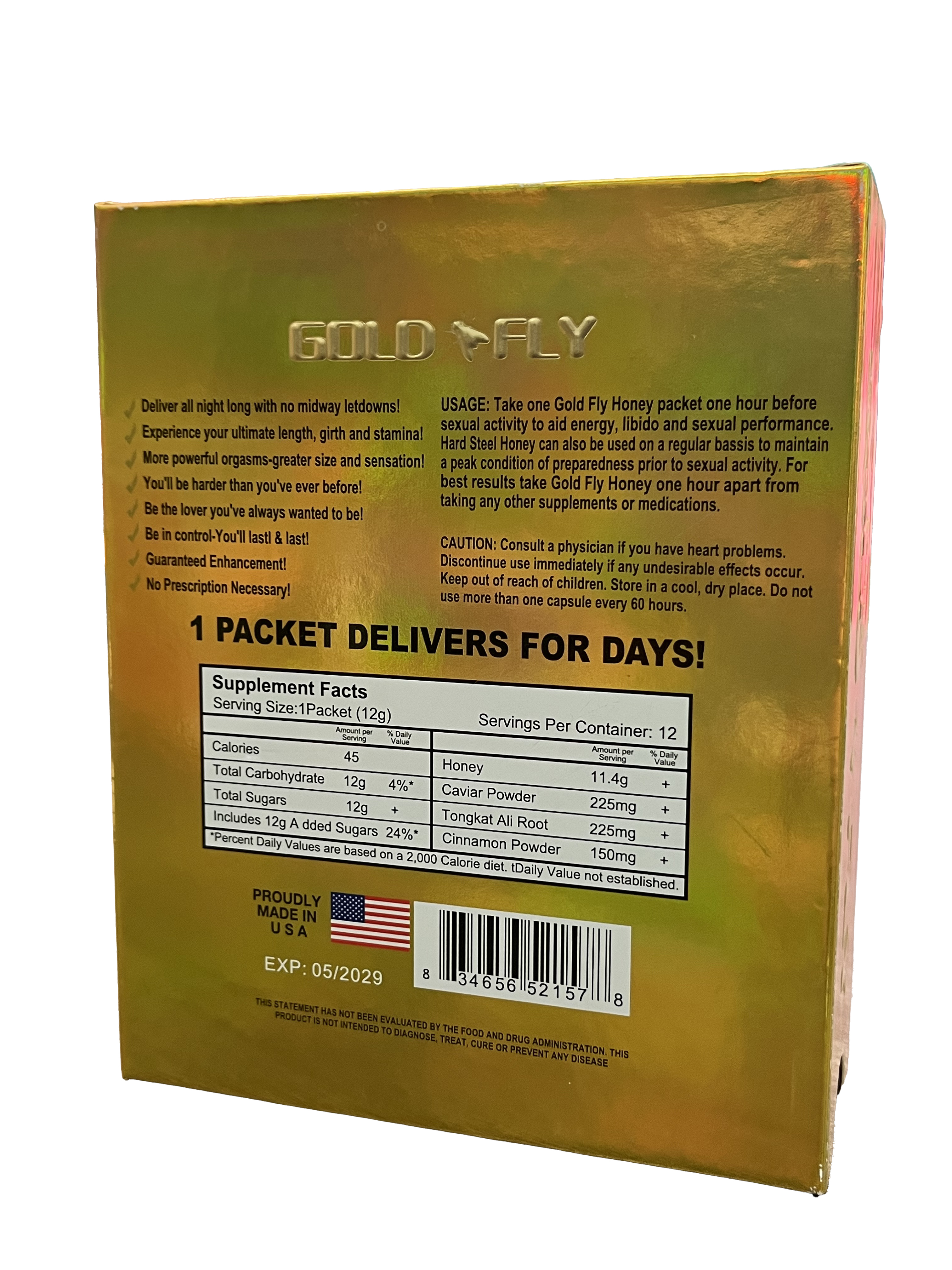 Premium Honey-Based Female Enhancement Supplement - 12 Packets x 12g