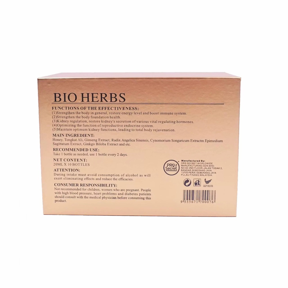 Men’s Bio Honey (Malaysia Recipe) - 20ml x 10 Bottles Natural Herbal Wellness Supplement