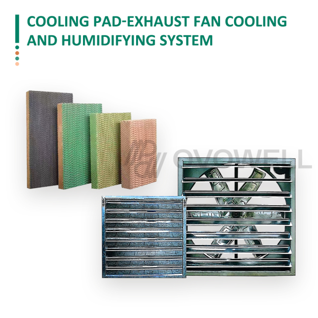 OVOWELL poultry-house cooling pad and exhaust fan ventilation system