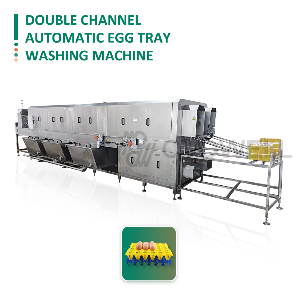 Double Channel Automatic Egg Tray Washing Machine