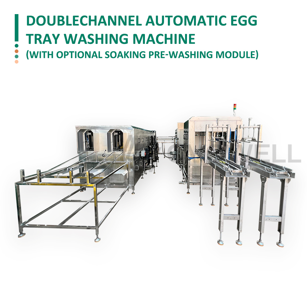 Double Channel Automatic Egg Tray Washing Machine