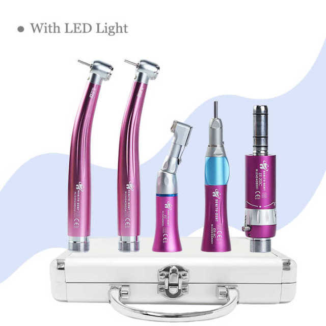 High Quality Colorful Dental Student Handpiece Kit LED High Speed Air Turbine and External Water Spray Low Speed Handpiece Set,High Quality Colorful Dental Student Handpiece Kit LED High Speed Air Turbine and External Water Spray Low Speed Handpiece Set