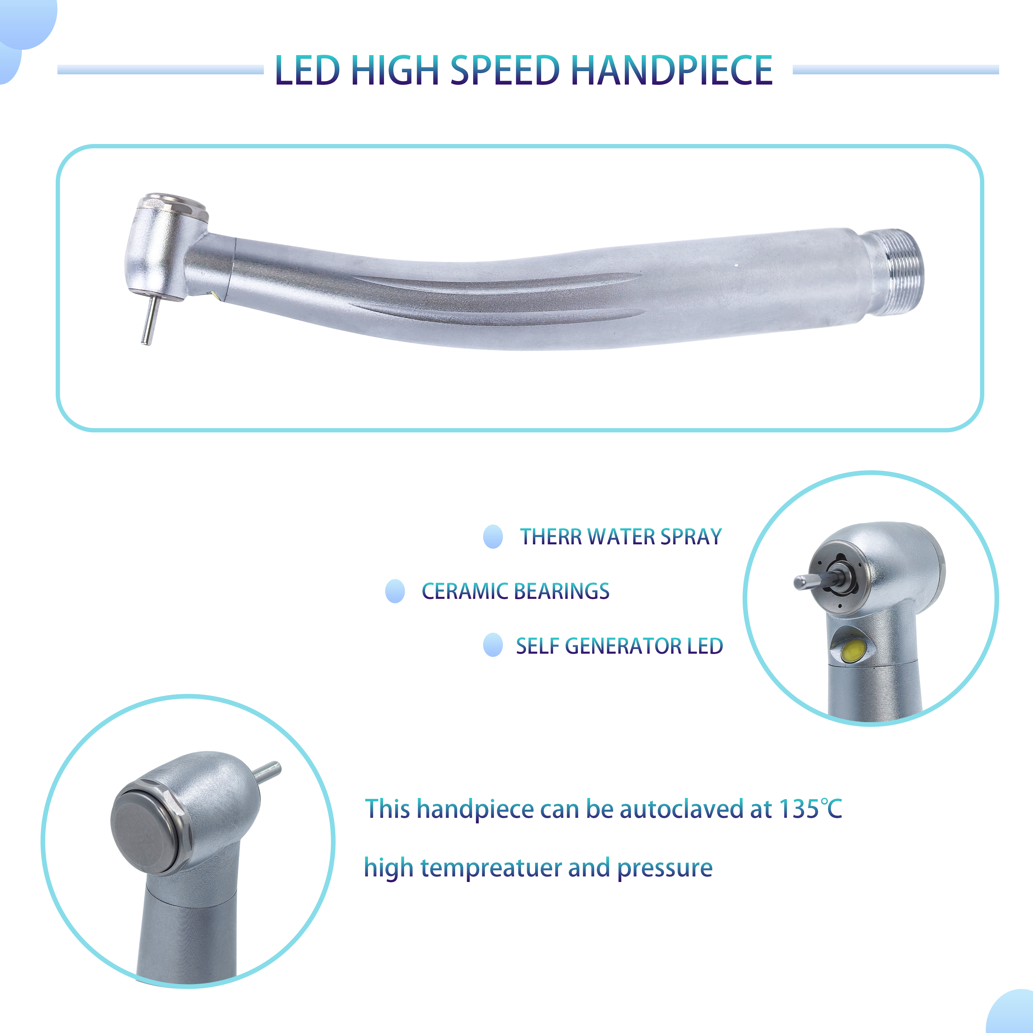 Dental High Speed Handpiece Pana Max Air Turbine LED Push Button Ceramic Bearing High Speed Dental Handpiece,Dental High Speed Handpiece Pana Max Air Turbine LED Push Button Ceramic Bearing High Speed Dental Handpiece