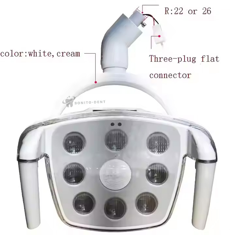 Dental Light 8 Beads Bicolour Temperature Sensor Surgical Light Touch Adjustment Removable Handle,Dental Light 8 Beads Bicolour Temperature Sensor Surgical Light Touch Adjustment Removable Handle
