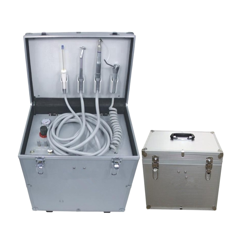Portable Dental Unit with Oilless Compressor Syringe Includes High/Low Speed Handpiece Tubes for Dental Clinics,Portable Dental Unit with Oilless Compressor Syringe Includes High/Low Speed Handpiece Tubes for Dental Clinics