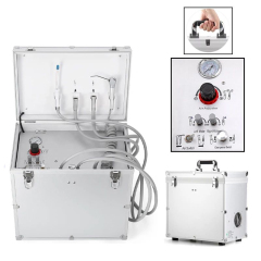 Portable Dental Unit with Oilless Compressor Syringe Includes High/Low Speed Handpiece Tubes for Dental Clinics,Portable Dental Unit with Oilless Compressor Syringe Includes High/Low Speed Handpiece Tubes for Dental Clinics