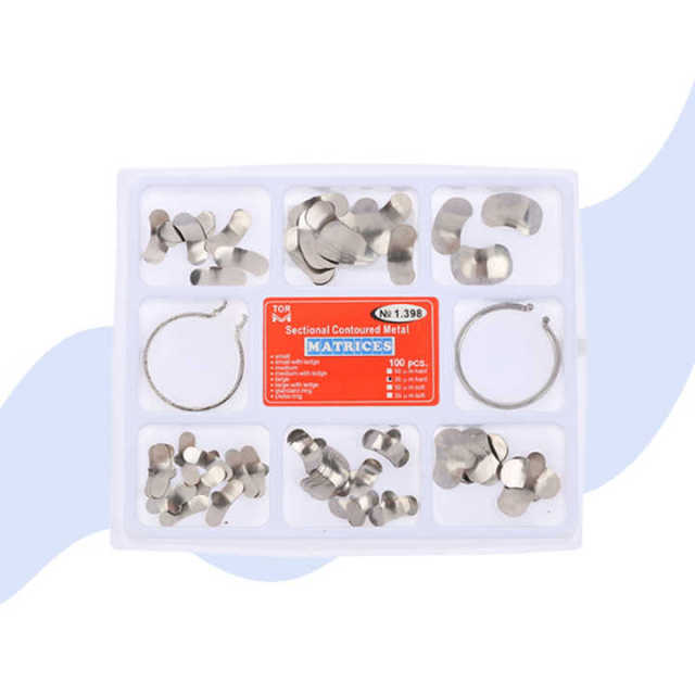 Dental Matrix Bands Sectional Contoured Metal Matrices Filling Material Tools Kit,Dental Matrix Bands Sectional Contoured Metal Matrices Filling Material Tools Kit