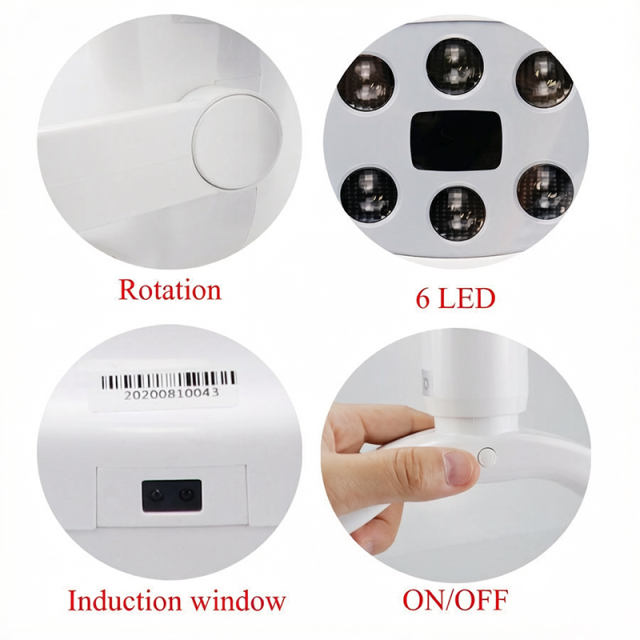 Dental Operation Light Shadowless 6 LED Oral Lamp Dentistry LED Oral Light Induction Lamp for Dental Unit Chair,Dental Operation Light Shadowless 6 LED Oral Lamp Dentistry LED Oral Light Induction Lamp for Dental Unit Chair