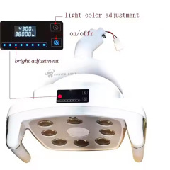 Dental Light 8 Beads Bicolour Temperature Sensor Surgical Light Touch Adjustment Removable Handle,Dental Light 8 Beads Bicolour Temperature Sensor Surgical Light Touch Adjustment Removable Handle