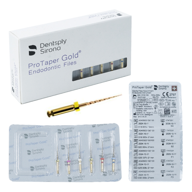 6pcs Dental Dentsply Sirona ProTaper Gold Rotary Files – Heat-Activated Flexible Engine Files for Root Canal Treatment,6pcs Dental Dentsply Sirona ProTaper Gold Rotary Files – Heat-Activated Flexible Engine Files for Root Canal Treatment