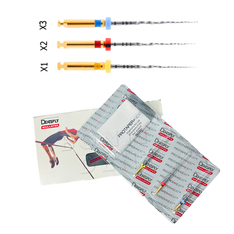 Dentsply ProTaper Next Rotary Files | NiTi Endodontic Root Canal Files,Dental Wave Gold One Endo Files Heat Activated Canal Root Gold Files Rotary 21/25/31mm NiTi 4 Pcs/pack