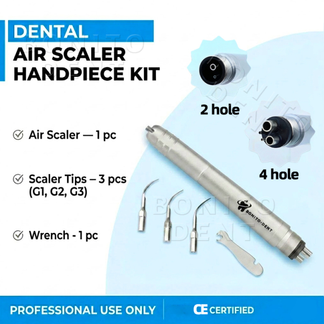 Dental Metal Ultrasonic Air Scaler Polishing Handpiece with 3 Tips and 2/4 Holes for Oral Teeth Cleaning With CE Certified,Dental Metal Ultrasonic Air Scaler Polishing Handpiece with 3 Tips and 2/4 Holes for Oral Teeth Cleaning With CE Certified