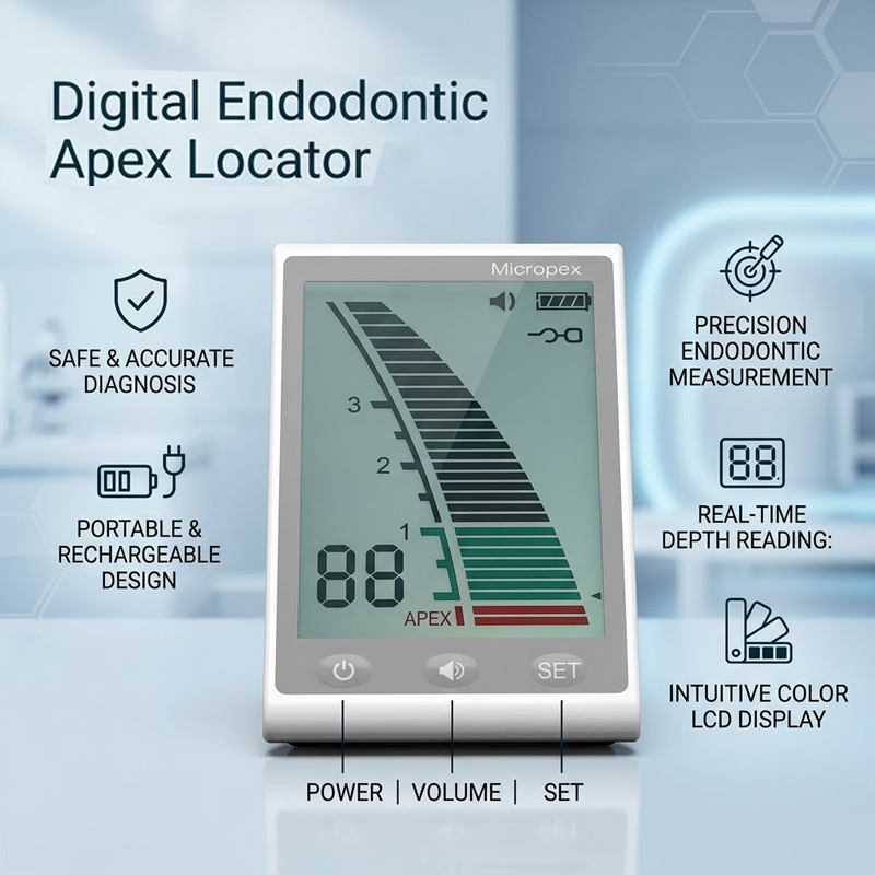 Dental Mini Apex Locator for Root Canal Treatment with 3.7" LED Screen Class II Precise Length Measurement With CE Certified,Dental Mini Apex Locator for Root Canal Treatment with 3.7" LED Screen Class II Precise Length Measurement With CE Certified
