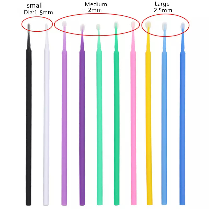 100PCS Dental Materials Disposable Micro Brush Applicators Colorful Brush Beauty Makeup Oral Care Applicator Brush Dentistry,100PCS Dental Materials Disposable Micro Brush Applicators Colorful Brush Beauty Makeup Oral Care Applicator Brush Dentistry
