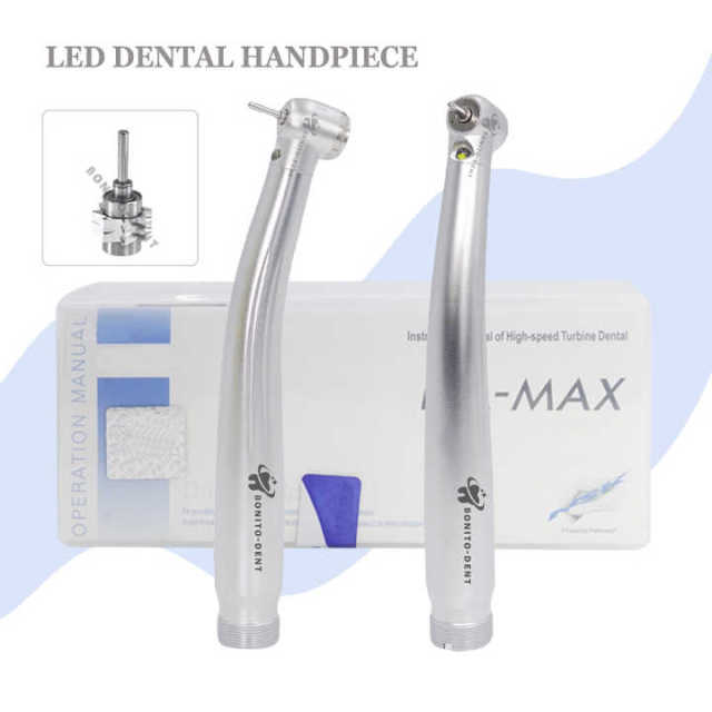 Dental Products Dental Handpiece 3 Water Spray Led High Speed Handpiece Push Button Dental Air Rotor Turbine Dentist Use,NSK style high speed dental handpiece with triple water spray, ceramic bearings and push button chuck for stable cutting, low noise and precise dental procedures.