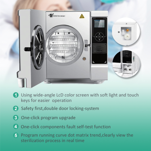 8L/12L Sterilizer Autoclave European B Class Smart Touch Keys LCD Display Panel Double Door Locking-system With CE Certified,8L/12L Sterilizer Autoclave European B Class Smart Touch Keys LCD Display Panel Double Door Locking-system With CE Certified