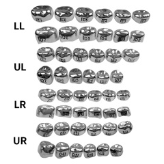 48PCS Dental Kids Crowns Primary Molar Teeth Crown Stainless Steel Orthodontic Deciduous Crown Preformed Dentist Materials,48PCS Dental Kids Crowns Primary Molar Teeth Crown Stainless Steel Orthodontic Deciduous Crown Preformed Dentist Materials