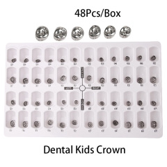 48pcs/box Dental Kids Adult Stainless Steel Orthodontic Pediatric Crowns Braces Primary Molar Crown Dentistry Tool CE Certified,48pcs/box Dental Kids Adult Stainless Steel Orthodontic Pediatric Crowns Braces Primary Molar Crown Dentistry Tool CE Certified