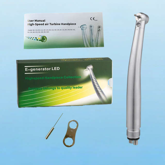 Dental Clinic LED E-Generator High-speed Air Turbine Push Button Handpieces 2/4Holes with 3-way Water Spray With CE Certified,Dental Clinic LED E-Generator High-speed Air Turbine Push Button Handpieces 2/4Holes with 3-way Water Spray With CE Certified