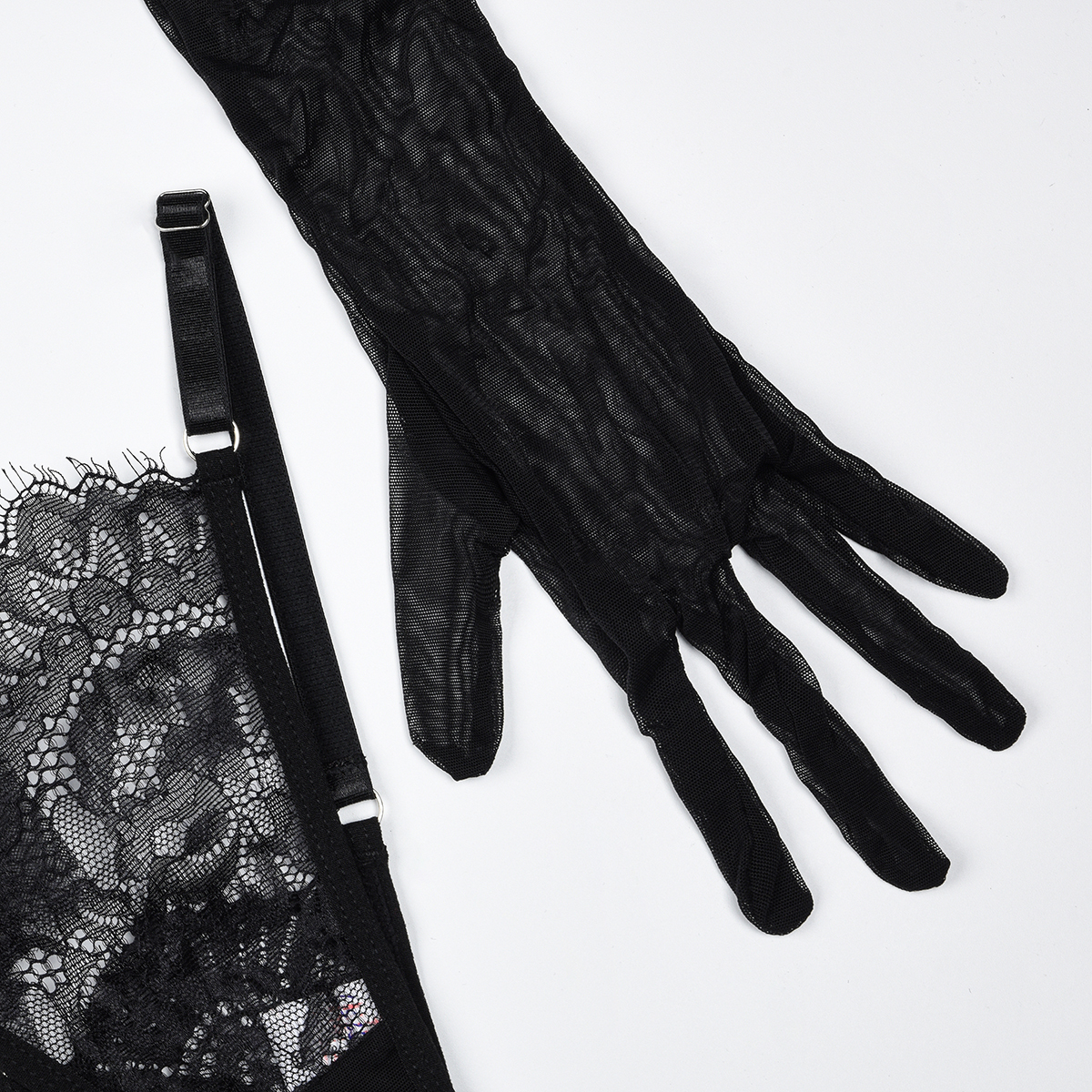 🖤 Black Swan Lace Tulle Lingerie Set | The Dark Queen’s Elegance