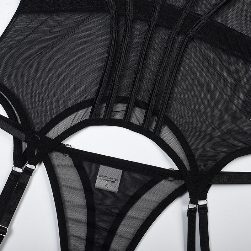 🖤 Midnight Seduction Sheer Corset Bodysuit | Bold, Elegant, Irresistible