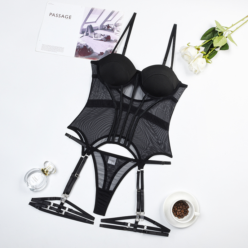 🖤 Midnight Seduction Sheer Corset Bodysuit | Bold, Elegant, Irresistible