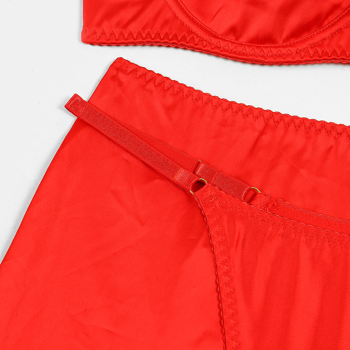 Scarlet Desire Embroidered Lingerie Set | The Flame of Seduction