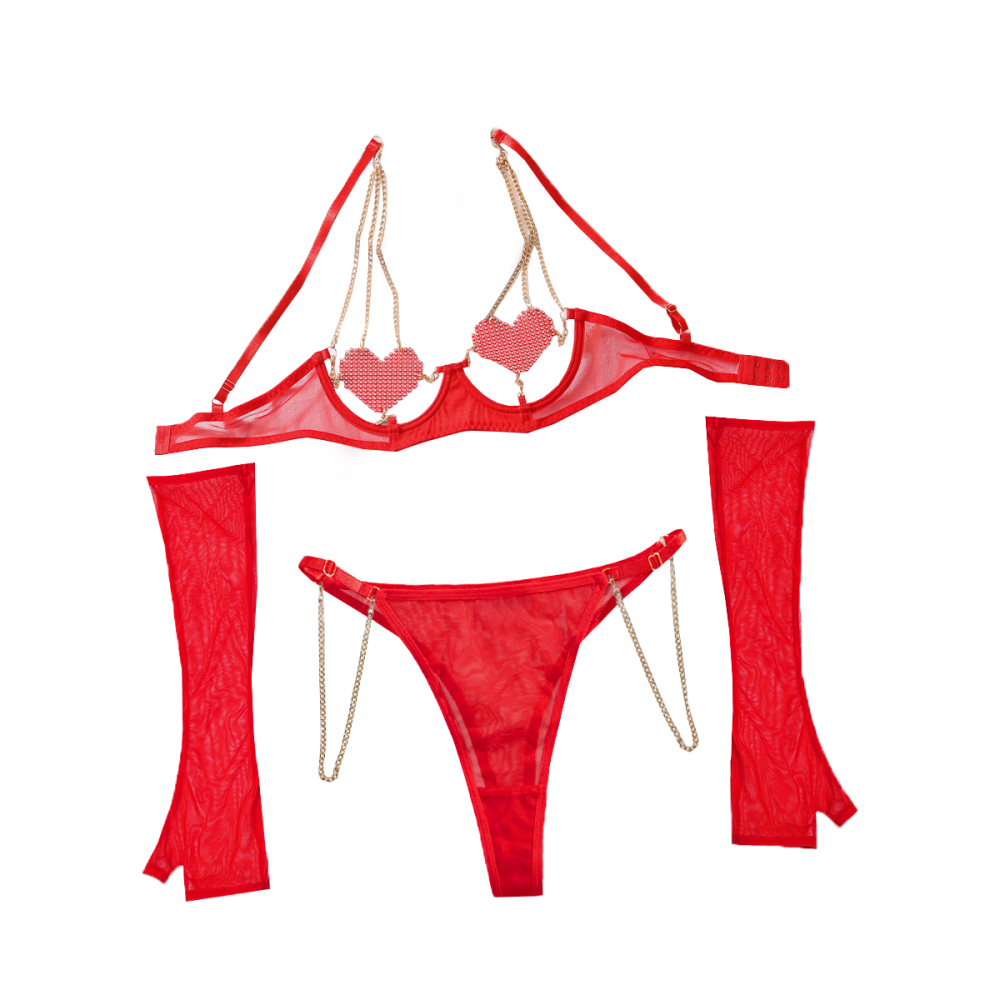 ❤️ Crystal Heart Seduction Lingerie Set | Dazzle in Passion
