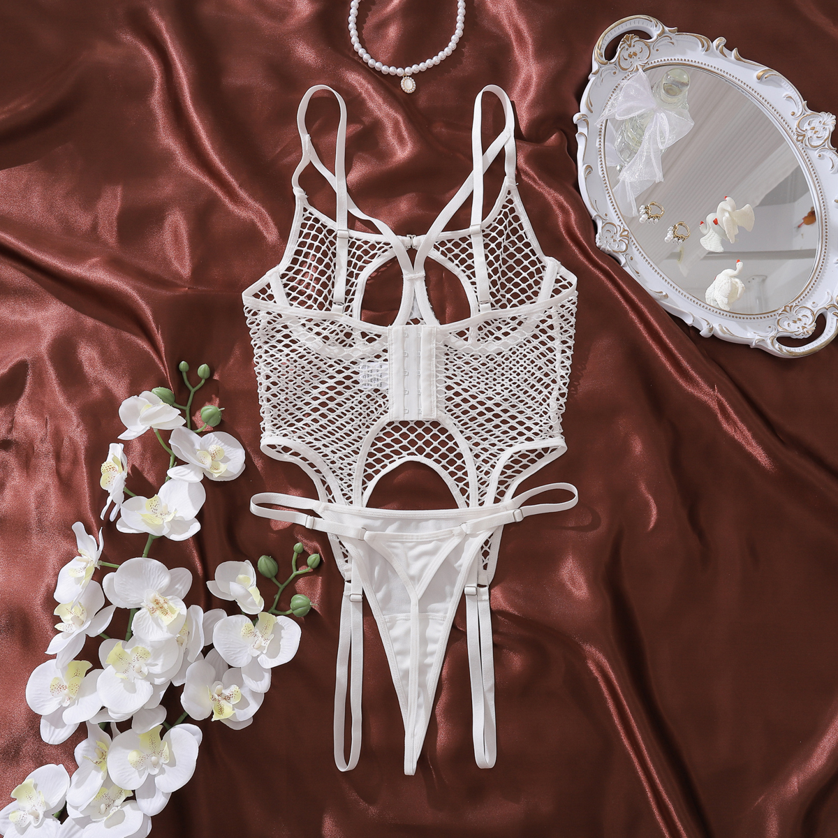 🖤 Seductive Mesh Bondage Bodysuit | Dare to Be Seen