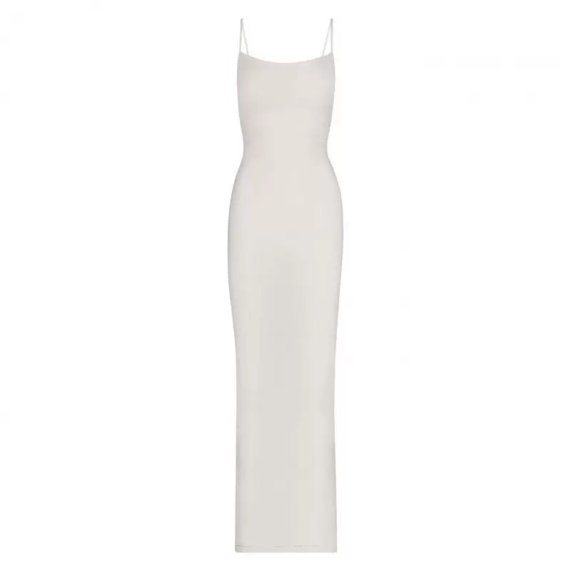 XOXO Minimal Ribbed Backless Dress – Sleek, Soft & Curve-Defining