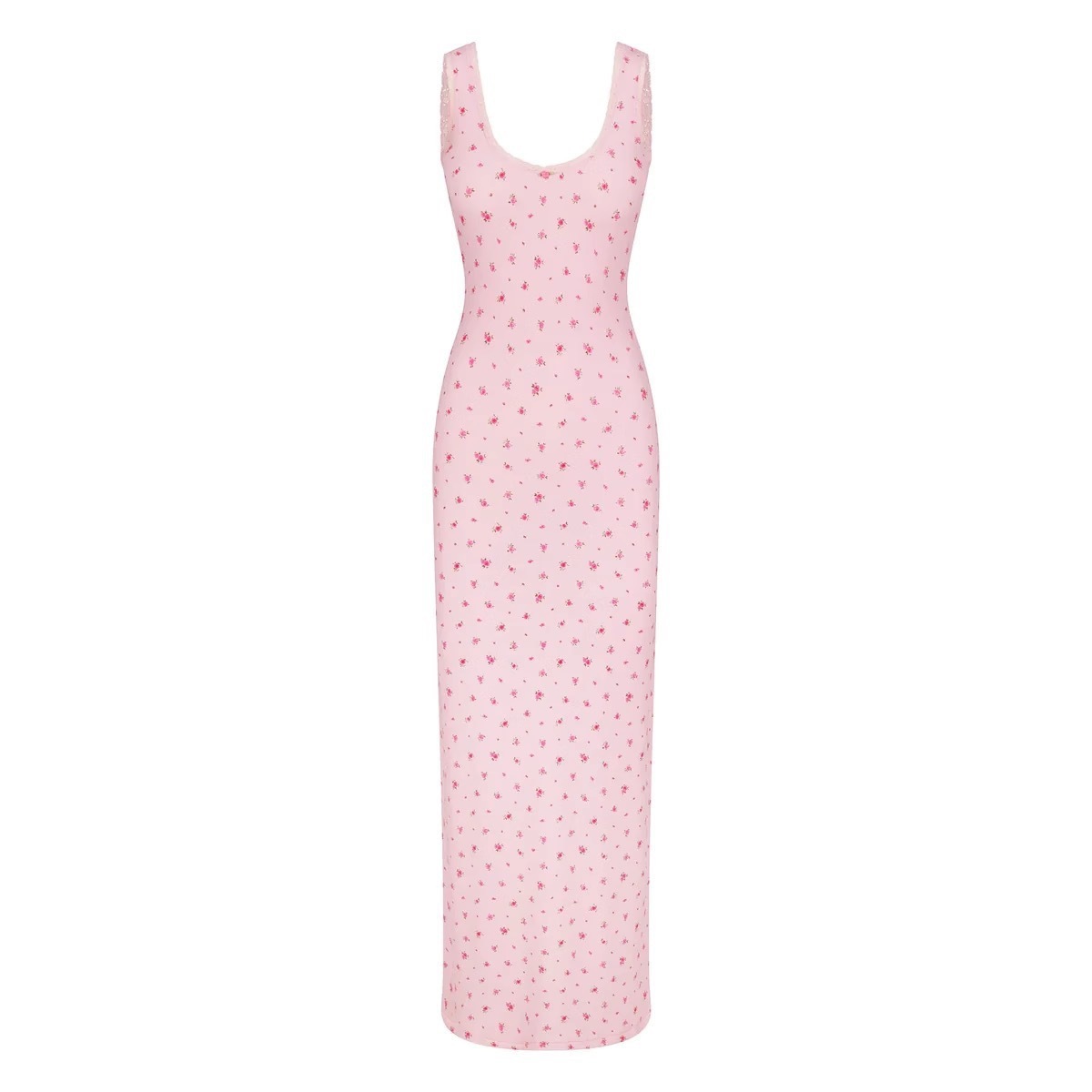 XOXO Minimal Ribbed Backless Dress – Sleek, Soft & Curve-Defining