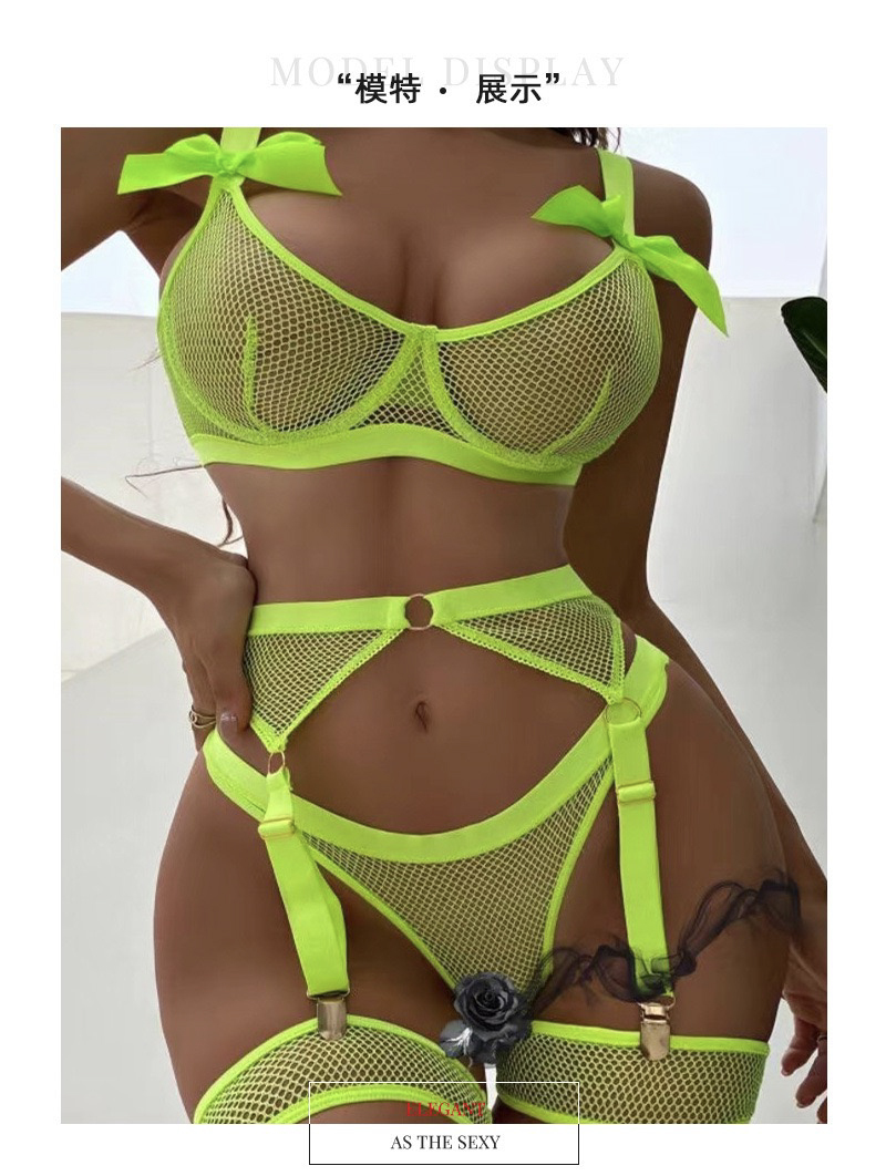 XOXO Scarlet Bow Mesh Lingerie Set – Bold & Irresistible Red