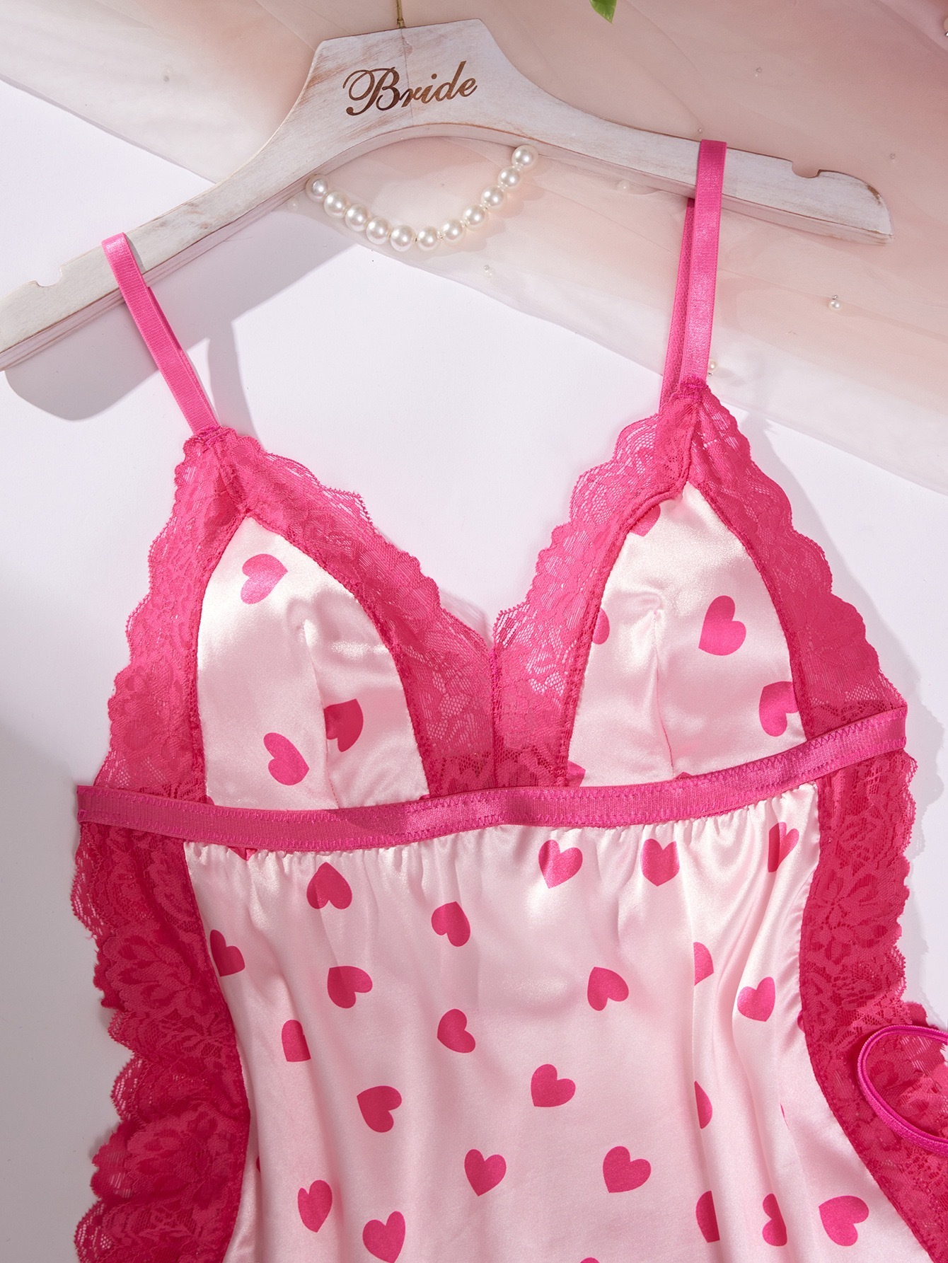Sweetheart Lace Babydoll Lingerie Set | Valentine’s Day Sexy Nightdress💗