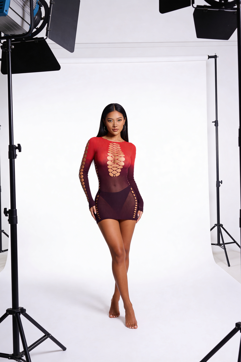 Irresistible Ombre Bodycon Dress – Snatched Waist, Killer Curves 💋🔥
