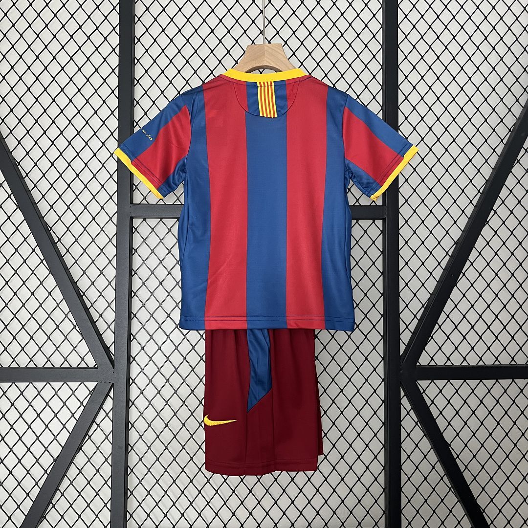Barcelona 10-11 Home Retro Kids Kit Football Jersey