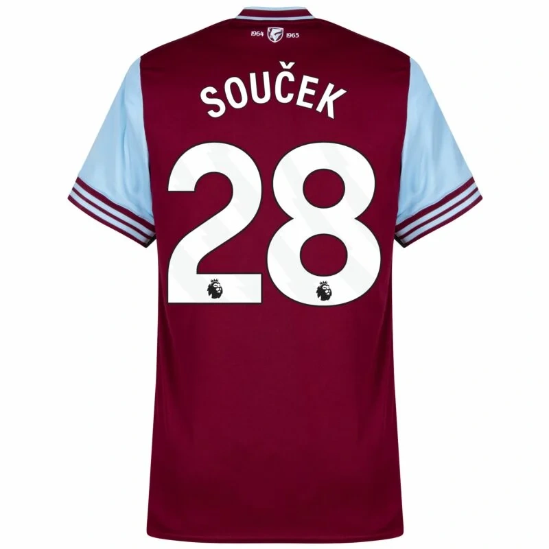 West Ham United Home Souček 28 Shirt 2024-2025 Player version Size：S-2XL（Non-Customize）