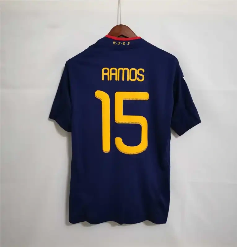 2010 Spain Nation Retro Jersey Away World Cup Final