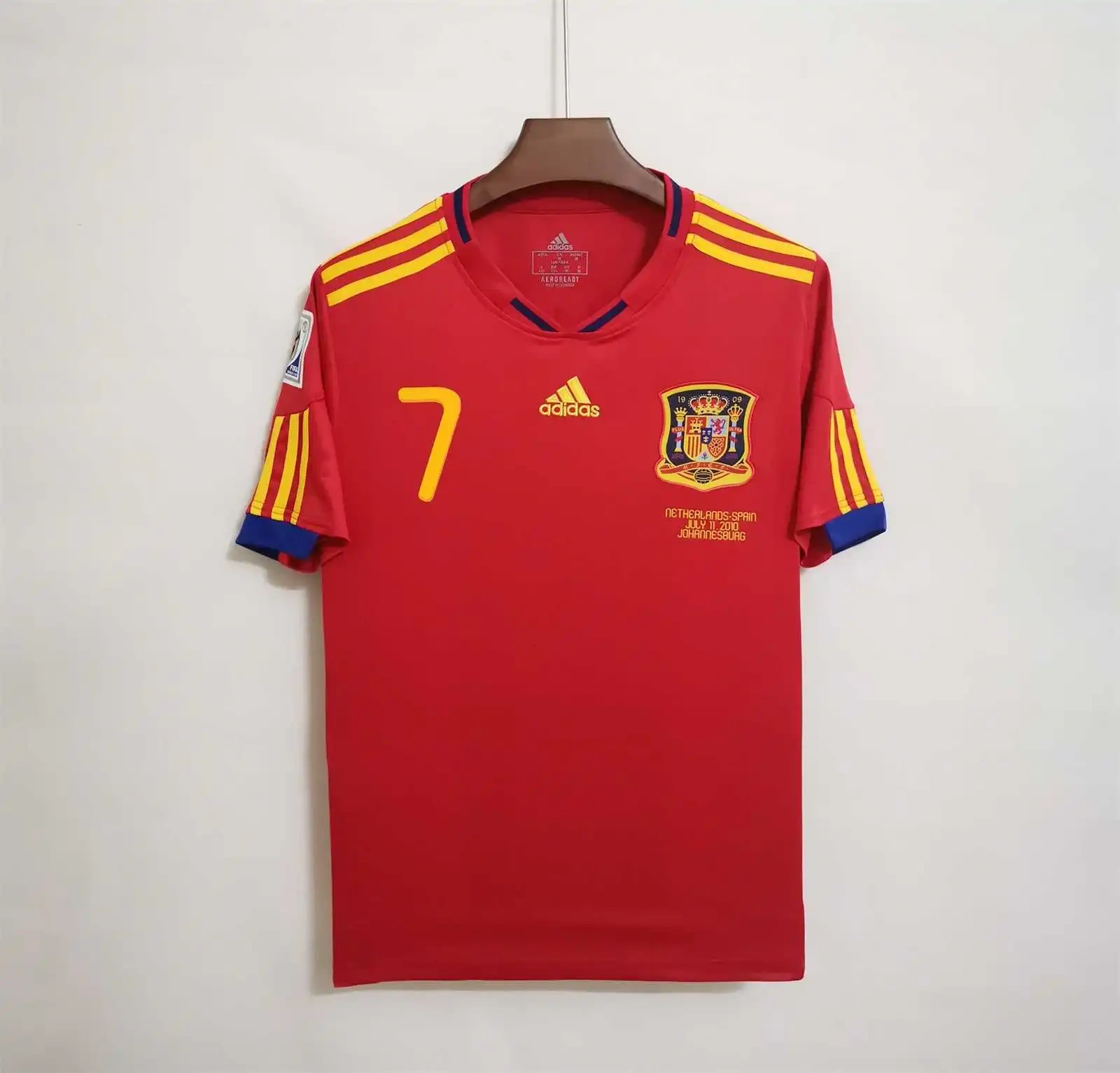 2010 Spain Nation Retro Jersey Home World Cup