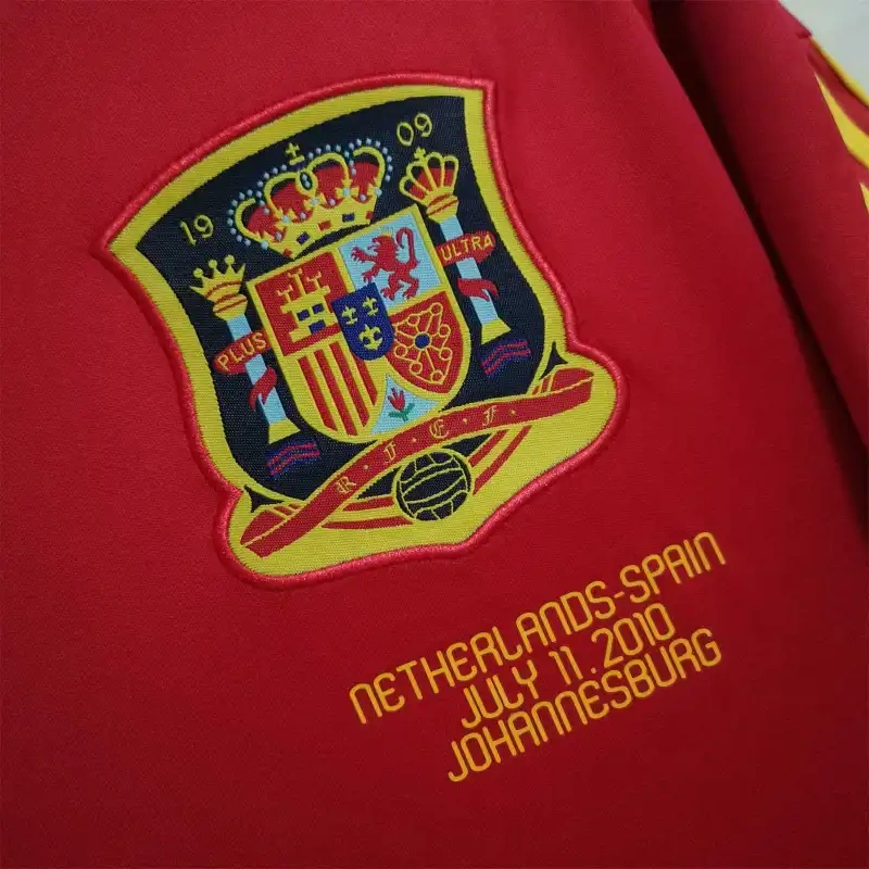 2010 Spain Nation Retro Jersey Home World Cup