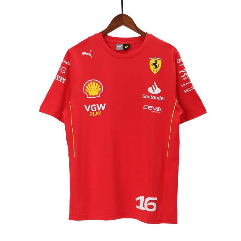 F1 Scuderia Ferrari Racing Team Charles Leclerc Driver T-Shirt 2024