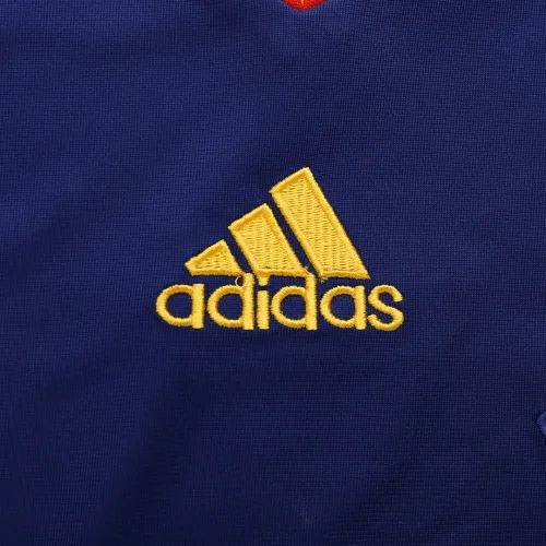 2010 Spain Nation Retro Soccer Jersey Away Long Sleeve Replica World Cup