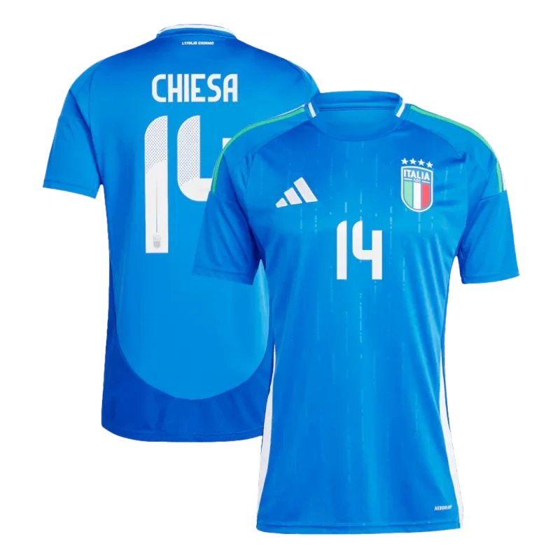 2024 EURO Nation Italy Home Jersey CHIESA #14 BARELLA #18 DIMARCO #3