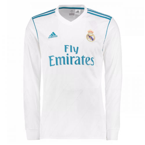 Real Madrid Retro Home Long Sleeve Jersey 2017-18