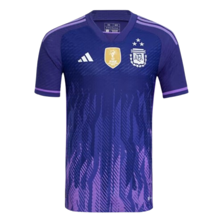 2022 Argentina World Cup Champion Edition 3 stars Away Jersey Player Version