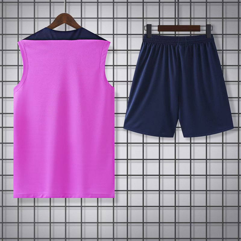 25-26 Barcelona Pink Training Kits Football Vest Suits