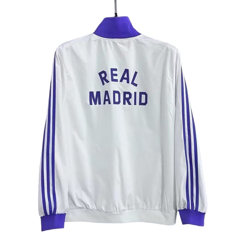 25-26 Real Madrid White Windbreaker Jackets