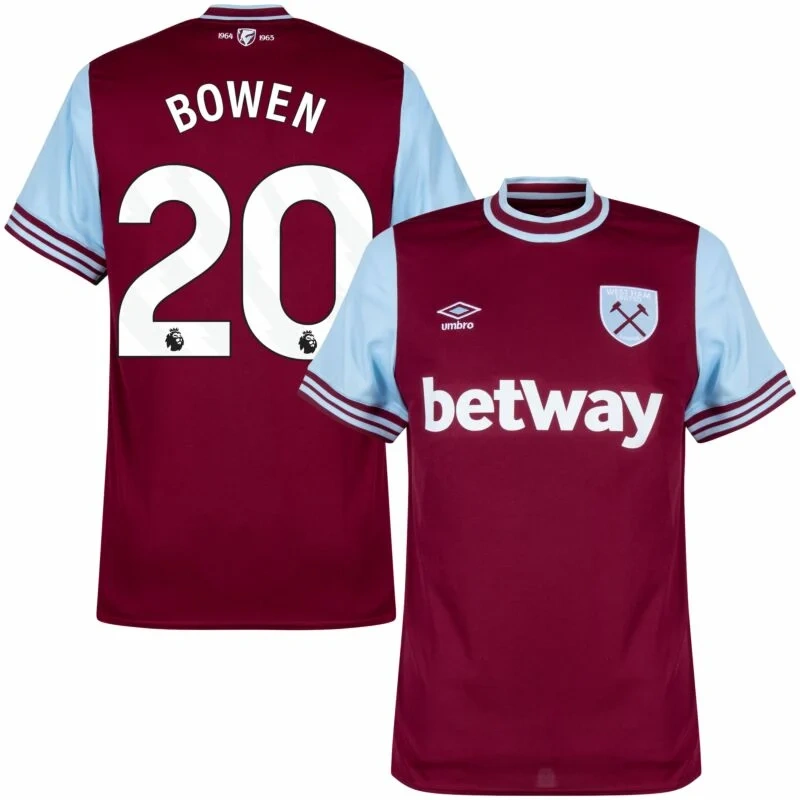 West Ham United Home Bowen 20 Shirt 2024-2025 Player version Size：S-2XL（Non-Customize）